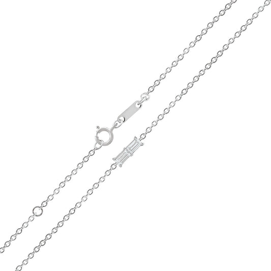 9ct White Gold 0.06ct Diamond Bracelet