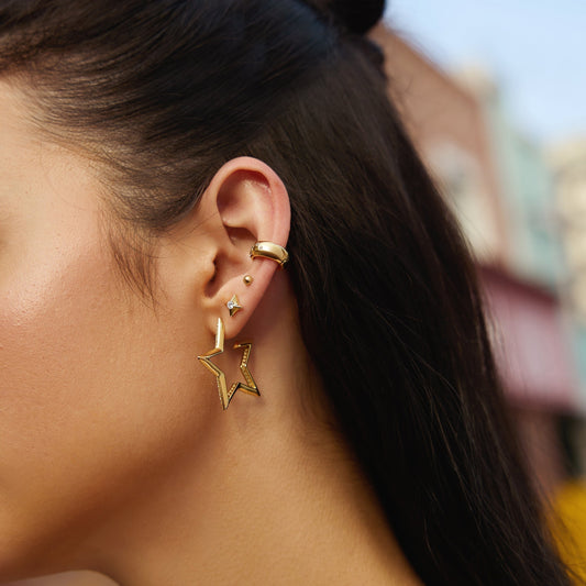 Ania Haie Gold Sparkling Star Stud Earrings
