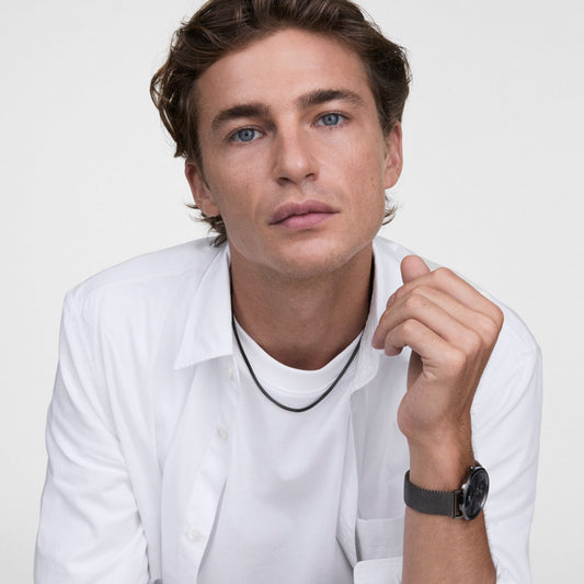 Daniel Wellington Tide Mesh Necklace Graphite 1.8
