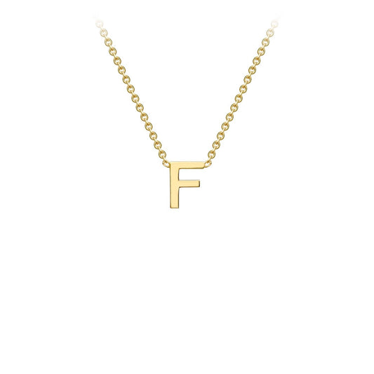 9ct Yellow Gold 'F' Initial Adjustable Letter Necklace 38/43cm