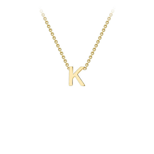 9ct Yellow Gold 'K' Initial Adjustable Letter Necklace 38/43cm