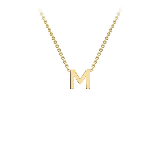 9ct Yellow Gold 'M' Initial Adjustable Letter Necklace 38/43cm