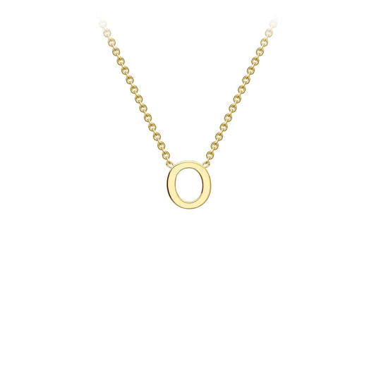 9ct Yellow Gold 'O' Initial Adjustable Letter Necklace 38/43cm