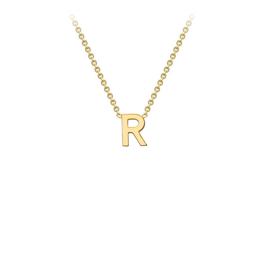 9ct Yellow Gold 'R' Initial Adjustable Letter Necklace 38/43cm