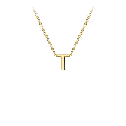 9ct Yellow Gold 'T' Initial Adjustable Letter Necklace 38/43cm