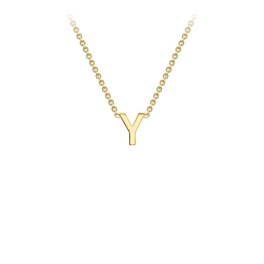 9ct Yellow Gold 'Y' Initial Adjustable Letter Necklace 38/43cm