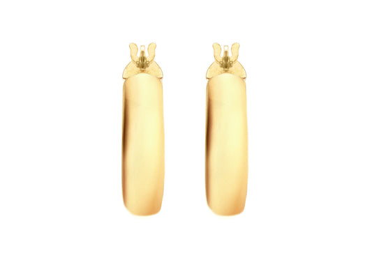 9ct Yellow Gold Creole Hoops 15 mm
