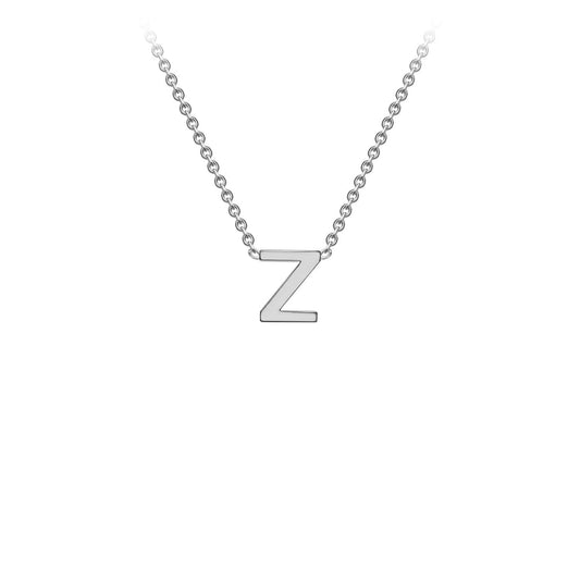 9ct White Gold 'Z' Initial Adjustable Letter Necklace 38/43cm