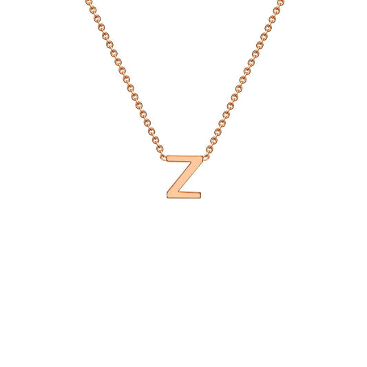 9ct Rose Gold 'Z' Initial Adjustable Letter Necklace 38/43cm