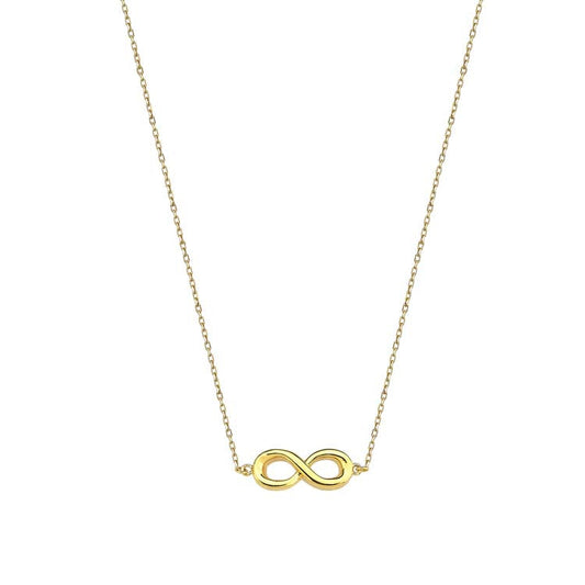 9ct Yellow Gold Infinity Necklace 40-45cm
