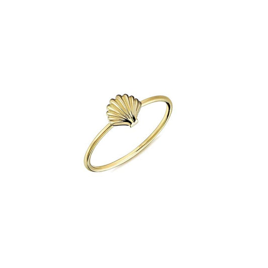 9ct Yellow Gold Clam Shell Ring