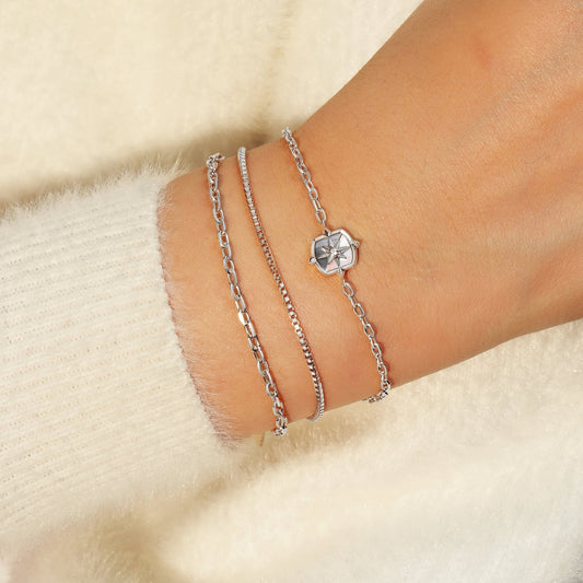 Ania Haie Silver Paper Clip Chain Bracelet