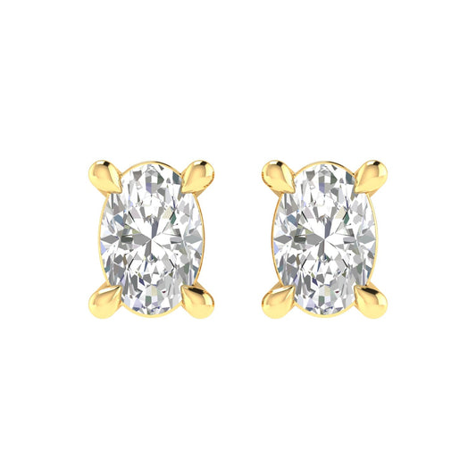 Diamond Stud Earrings with 0.25ct Diamonds in 9ct Yellow Gold