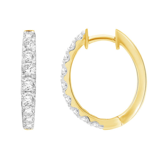 1.00ct Lab Grown Diamond Earrings in 9ct Yellow Gold
