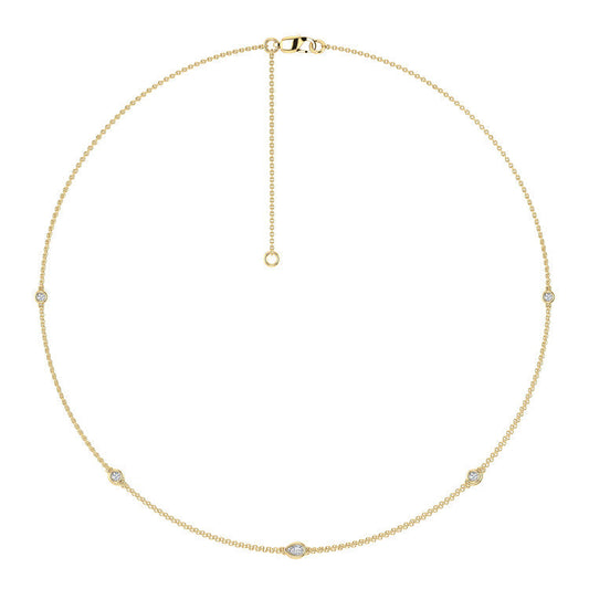 0.33ct Lab Grown Diamond Necklace in 9ct Yellow Gold