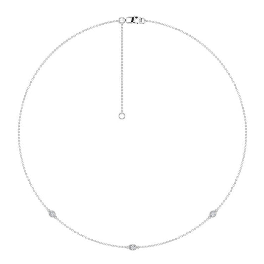 0.25ct Lab Grown Diamond Necklace in 9ct White Gold