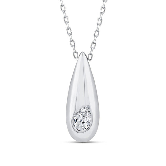 0.12ct Lab Grown Diamond Necklace in 9ct White Gold