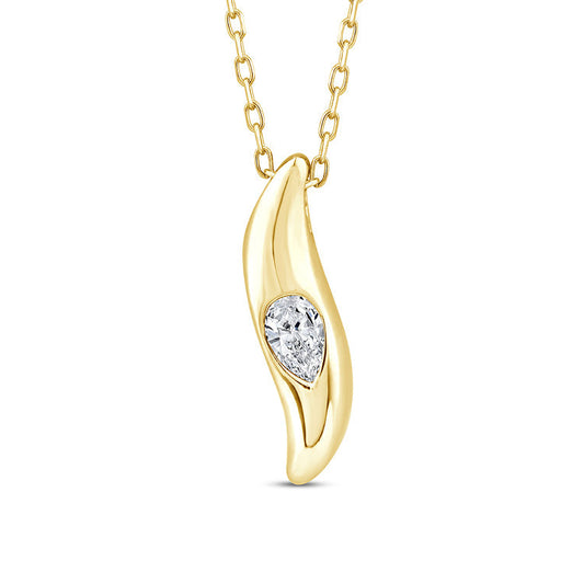 0.12ct Lab Grown Diamond Necklace in 9ct Yellow Gold