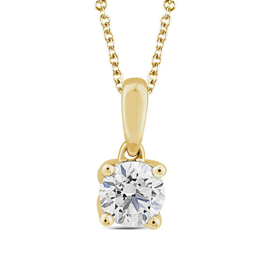 0.50ct Lab Grown Diamond Necklace in 9ct Yellow Gold