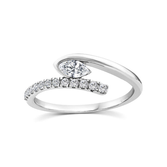 0.33ct Lab Grown Diamond Ring in 9ct White Gold