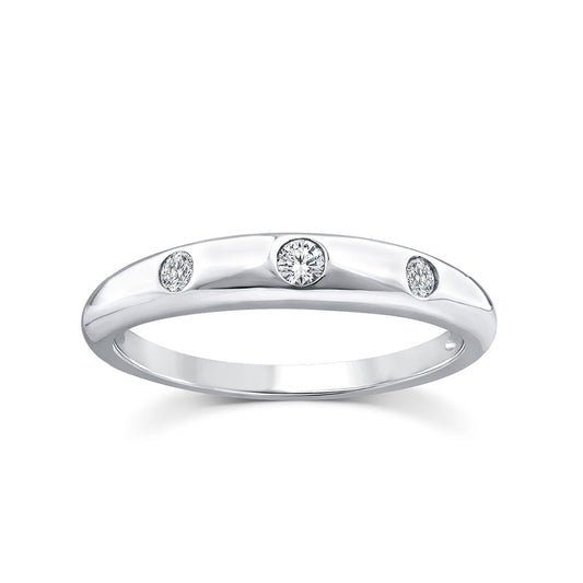 0.10ct Lab Grown Diamond Ring in 9ct White Gold