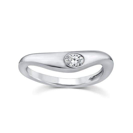 0.15ct Lab Grown Diamond Ring in 9ct White Gold