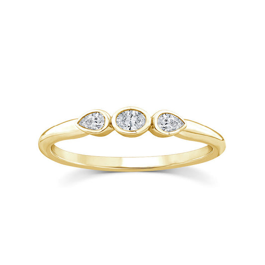 0.12ct Lab Grown Diamond Ring in 9ct Yellow Gold