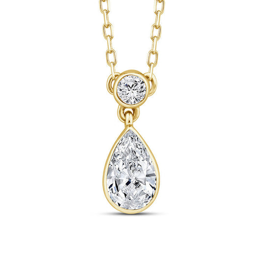 0.25ct Lab Grown Diamond Necklace in 9ct Yellow Gold