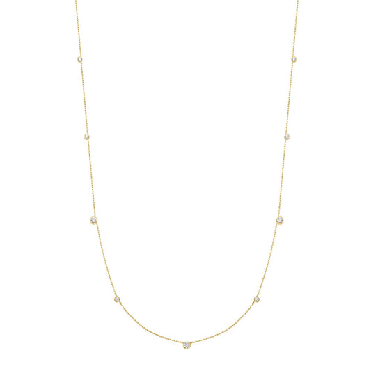 Ania Haie Gold Bezel Cubic Zirconia Station Necklace