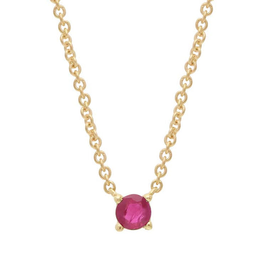 Ruby Necklace 40-45cm in 9ct Yellow Gold