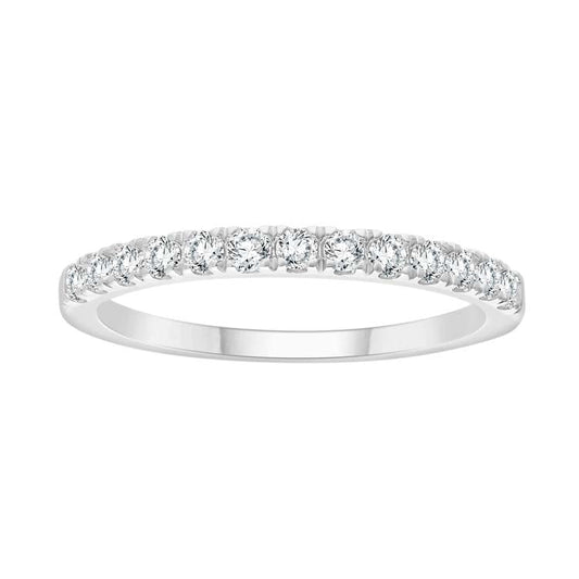 0.33ct Claw Set Band in 9ct White Gold
