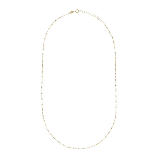 9ct Yellow Gold Beaded Chain 48cm