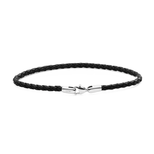 Daniel Wellington Daniel Braided Leather Bracelet Sheffield 2.8 Silver