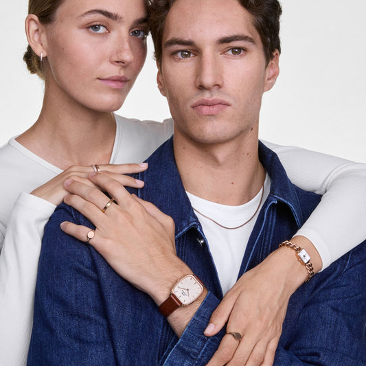 Daniel Wellington Marlon St Mawes Linen Rose Gold Watch