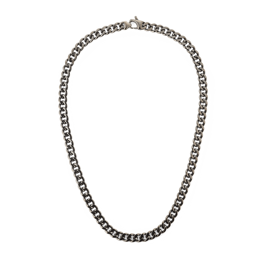 Daniel Wellington Ellipse Cuban Chain Necklace Graphite