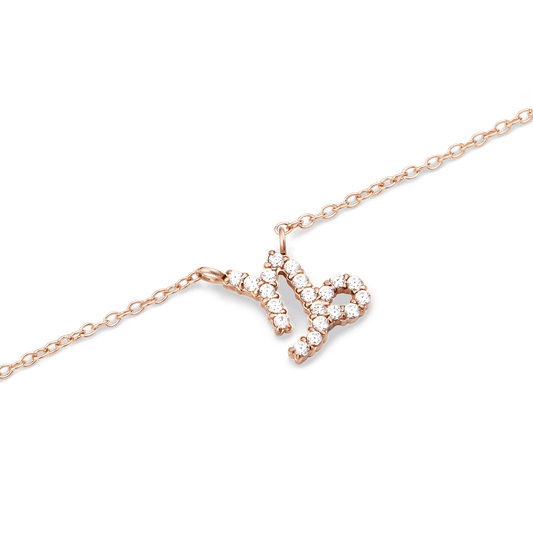 Daniel Wellington Zodiac Crystal Necklace Rose Gold