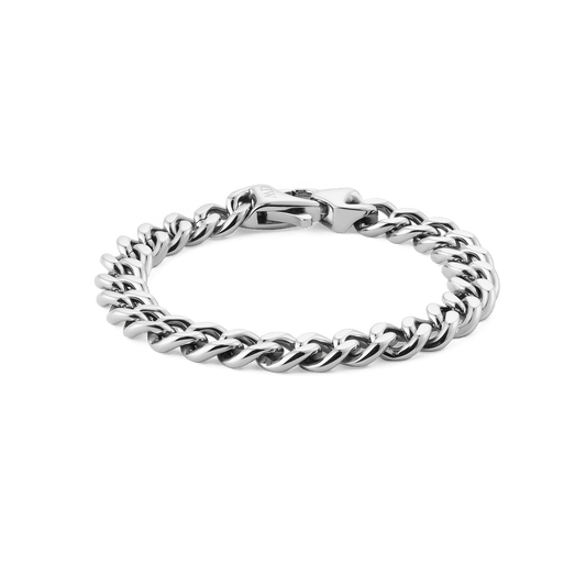 Daniel Wellington Ellipse Cuban Chain Bracelet Silver
