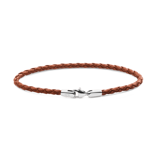 Daniel Wellington Daniel Braided Leather Bracelet St Mawes 2.8 Silver
